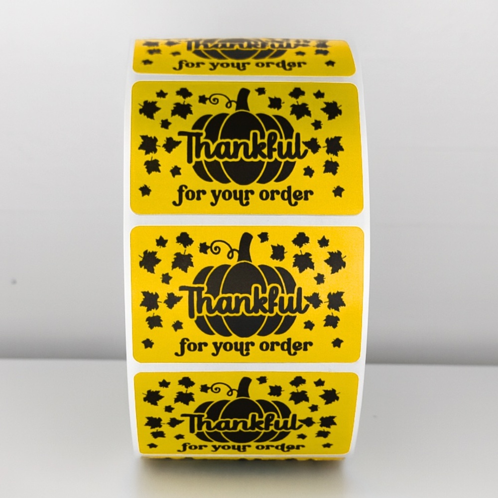 Thankful for Your Order Stickers Fall Pumpkin Packaging Labels | Autumn stickers - Picture 10 of 11